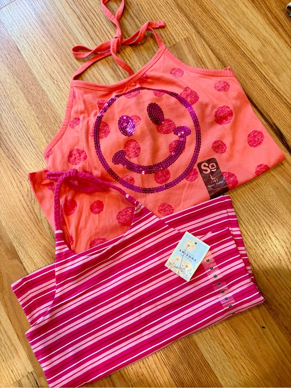 NWT Girls Halter Tank Bundle SO & Arizona Pink Tops Sizes 14 & 10/12